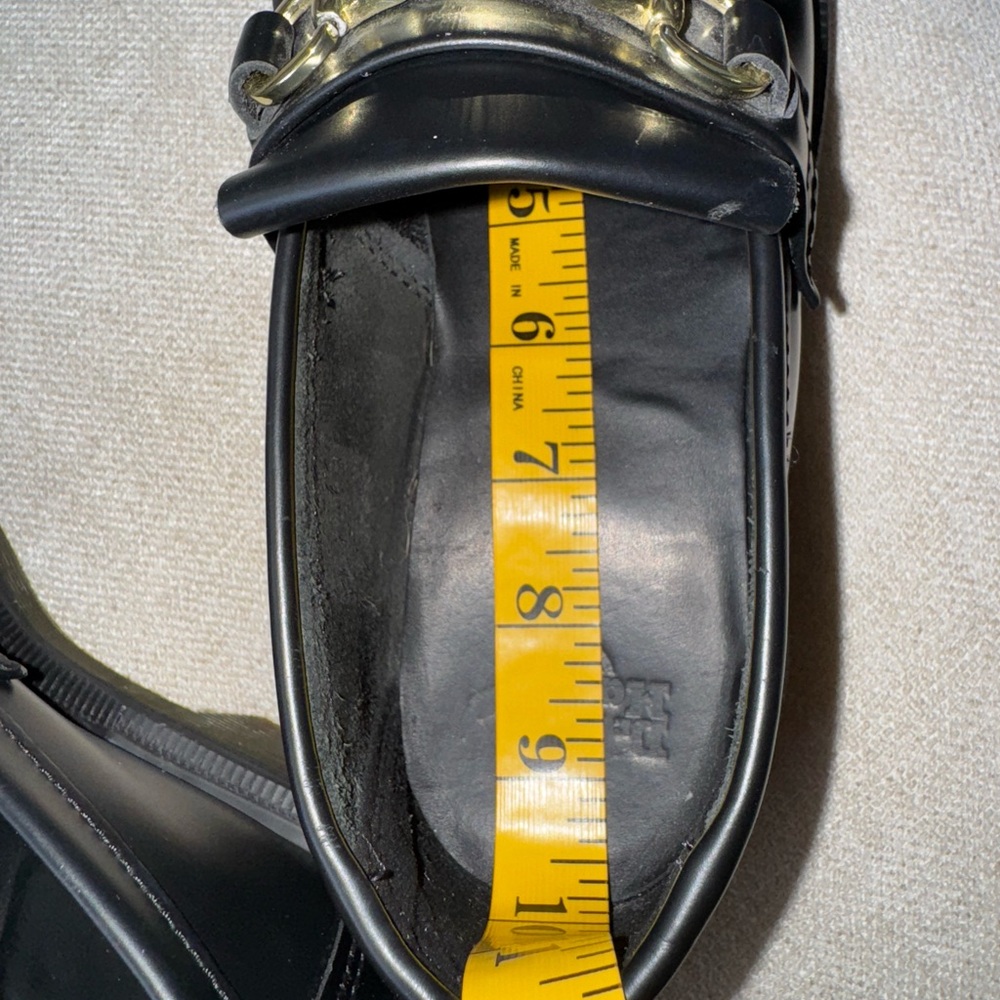 Dr. Martens Adrian Snaffle Black leather Loafers with Gold Detail Unisex M6 /W 7 - Picture 5 of 15